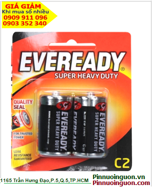 Pin Eveready 1235-BP2; Pin trung C 1.5v Eveready 1235-BP2 Heavy Duty Made in Singapore Vỉ 2viên